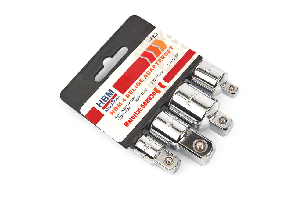 Adaptér - redukce 1/4''- 3/8'', 3/8'' - 1/4'', 3/8'' - 1/2'', 1/2'' - 3/8'', sada 4ks HBM Machines Nizozemsko